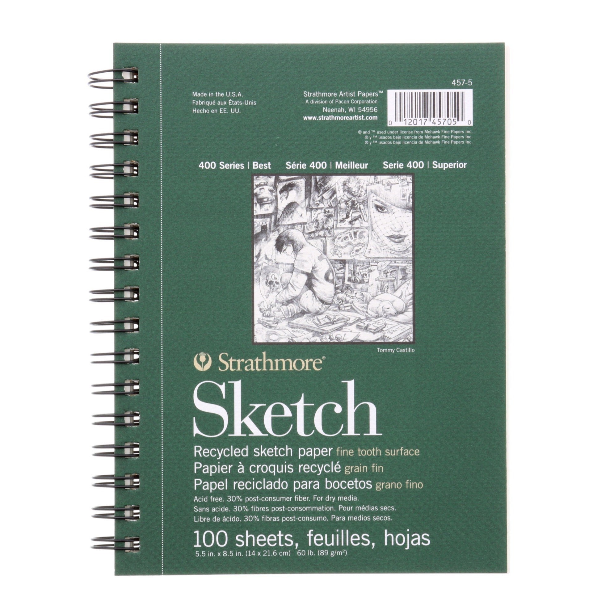 Strathmore 400 Series Sketch Pad, 100 Sheets 14x17